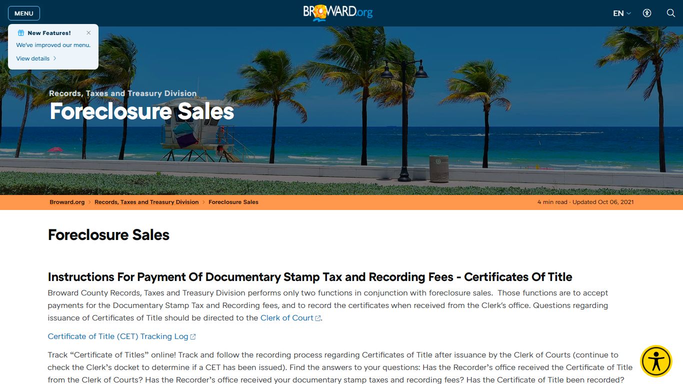 Records Foreclosure Sales - Broward County, Florida